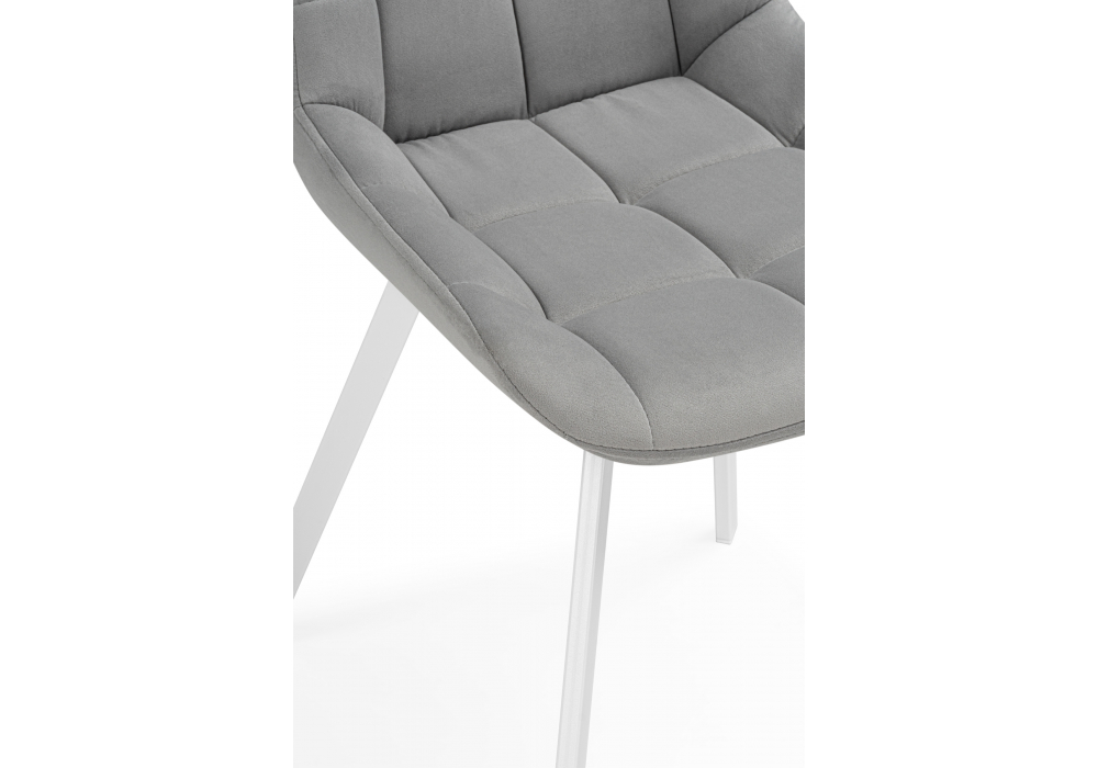 Стулья на металлокаркасе Челси 360 светло-серый (ZD 960) / белый