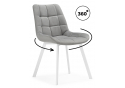 Стулья на металлокаркасе Челси 360 светло-серый (ZD 960) / белый