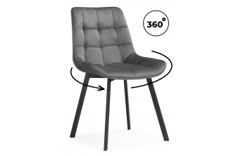 Стулья на металлокаркасе Челси 360 светло-серый (ZD 960) / черный