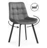 Стулья на металлокаркасе Челси 360 светло-серый (ZD 960) / черный