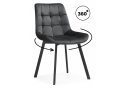 Стулья на металлокаркасе Челси 360 темно-серый (ZD 995) / черный