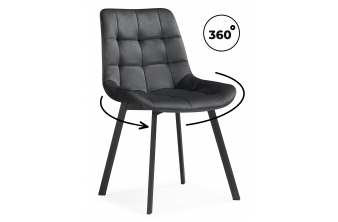 Стулья на металлокаркасе Челси 360 темно-серый (ZD 995) / черный