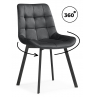 Стулья на металлокаркасе Челси 360 темно-серый (ZD 995) / черный