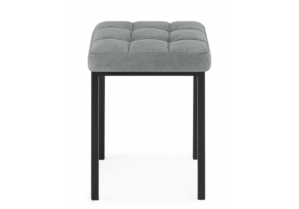 Табурет Байя микровелюр катания сильвер / черный