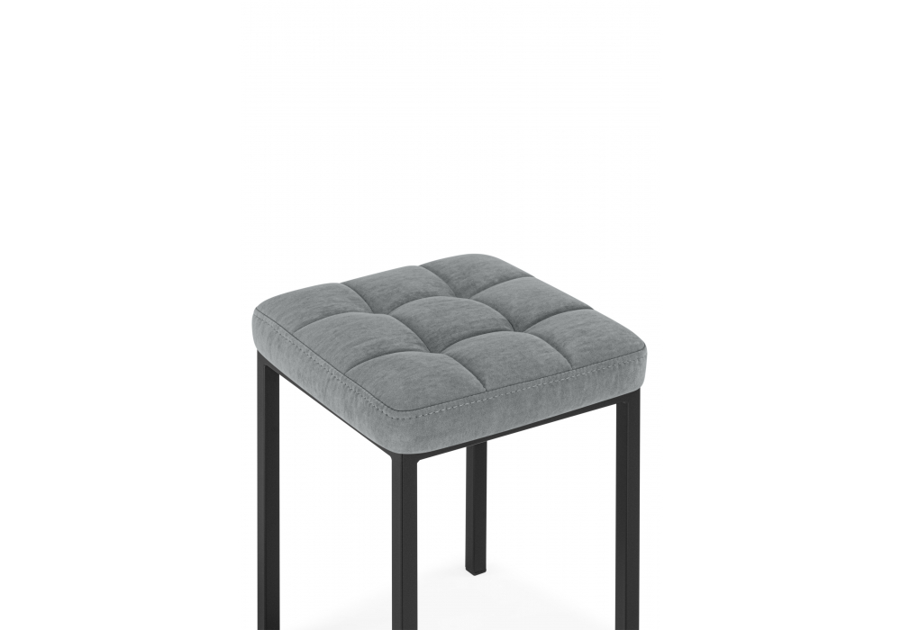 Табурет Байя микровелюр катания сильвер / черный