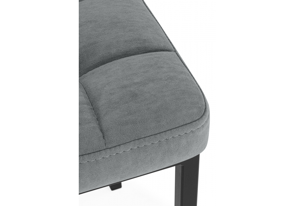 Табурет Байя микровелюр катания сильвер / черный