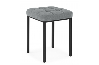 Табурет Байя микровелюр катания сильвер / черный