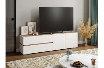 ТВ-тумба Иадама белый / белый глянец