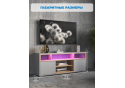 ТВ-тумба Чезаре c подсветкой шиншилла серая / дуб вотан