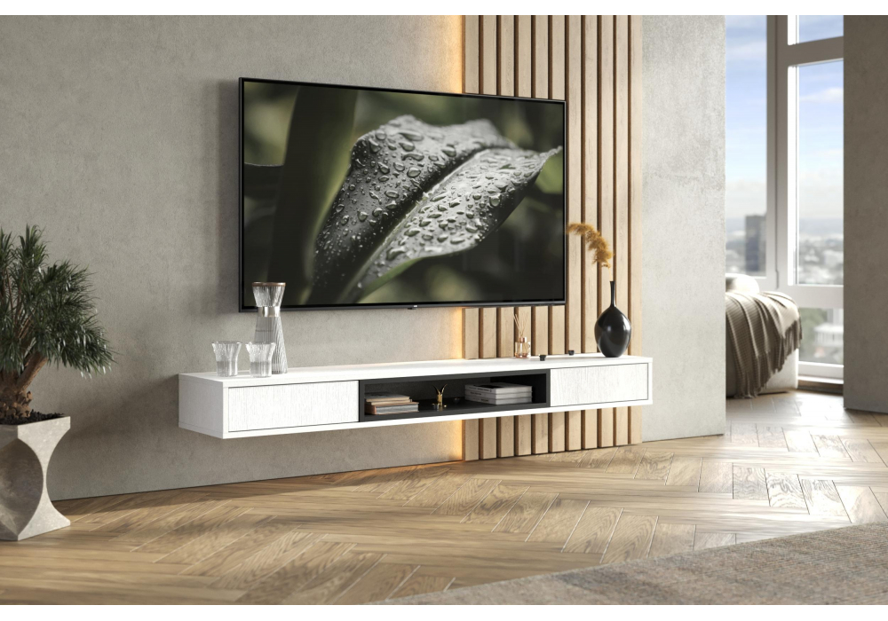 ТВ-тумба Делора 1,6 м белый / черный