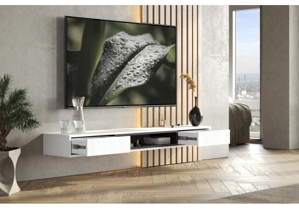 ТВ-тумба Делора 1,6 м белый / черный