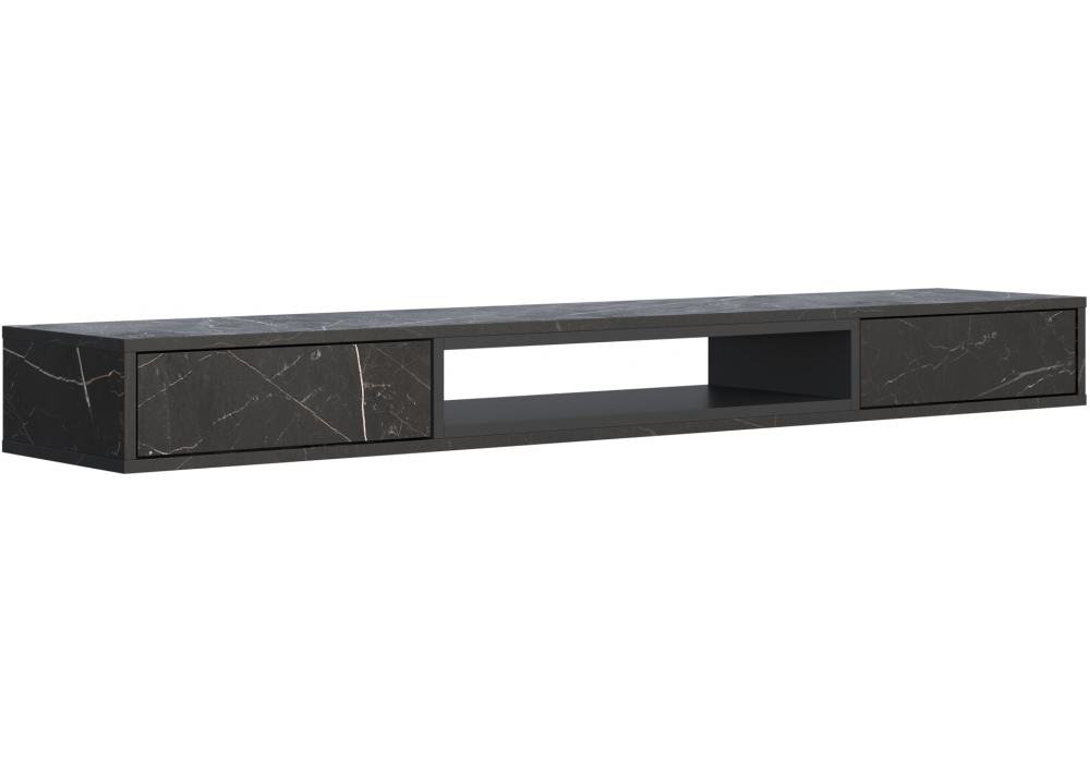 ТВ-тумба Делора 1,6 м файерстоун / черный