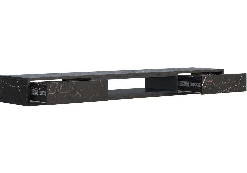 ТВ-тумба Делора 1,6 м файерстоун / черный