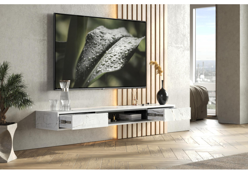 ТВ-тумба Делора 1,6 м оникс / файерстоун