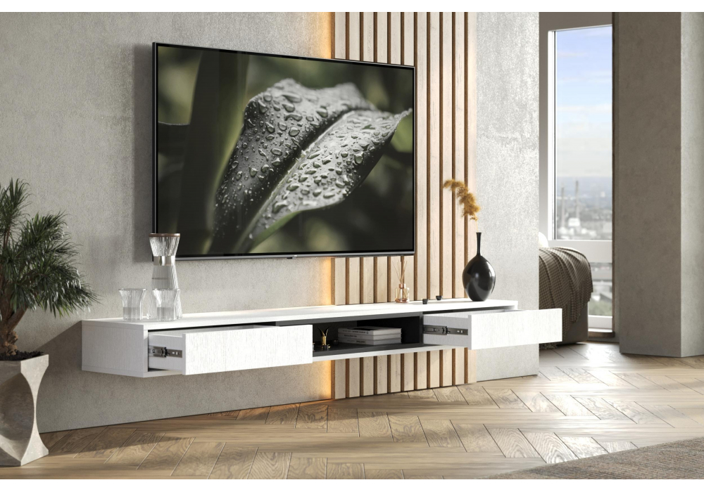 ТВ-тумба Делора 1,8 м белый / черный