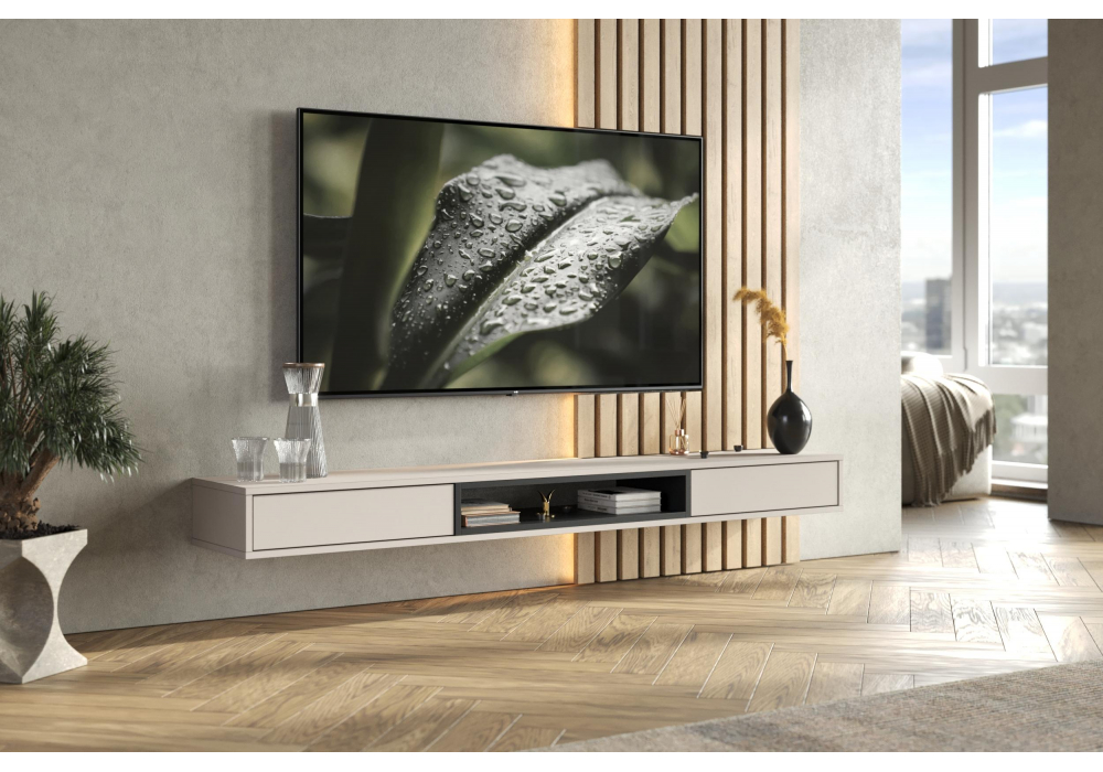 ТВ-тумба Делора 1,8 м кашемир / черный