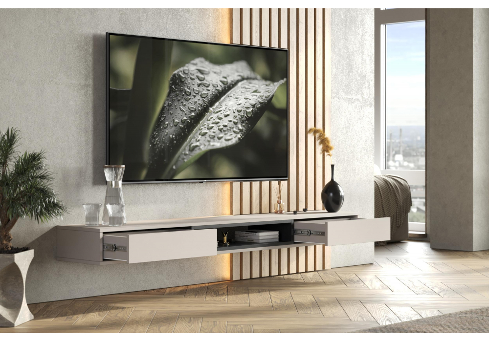 ТВ-тумба Делора 1,8 м кашемир / черный