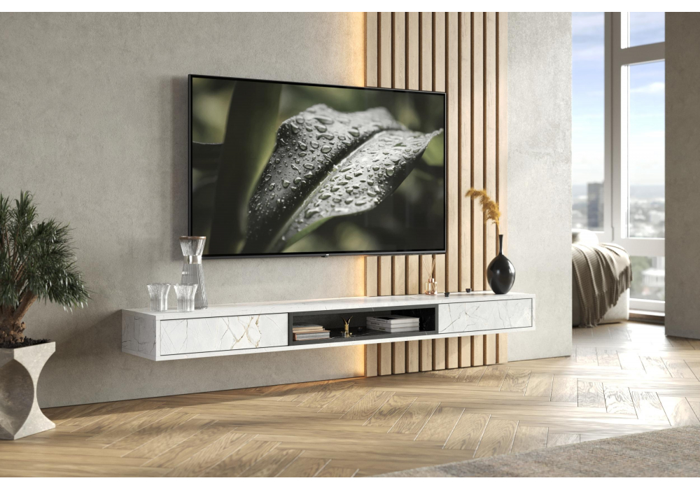 ТВ-тумба Делора 1,8 м оникс / файерстоун