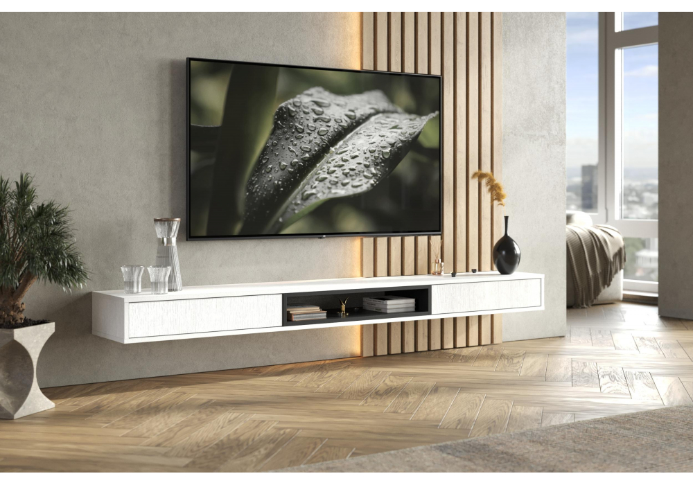 ТВ-тумба Делора 2,0 м белый / черный