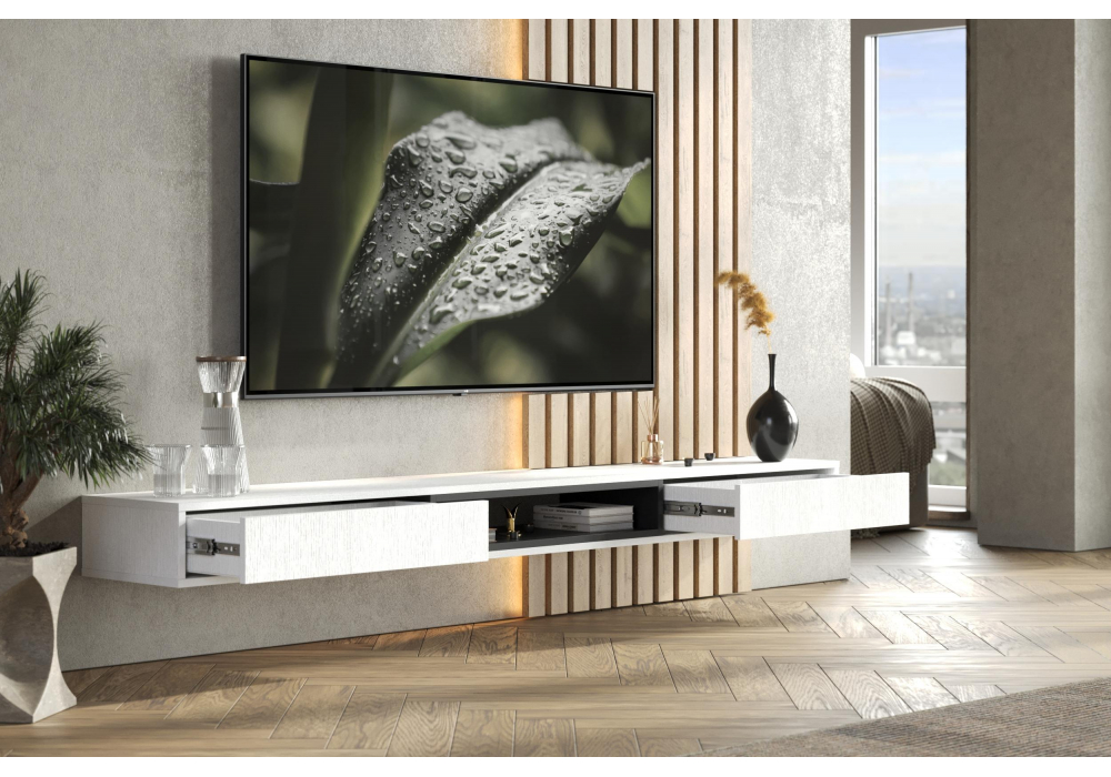 ТВ-тумба Делора 2,0 м белый / черный