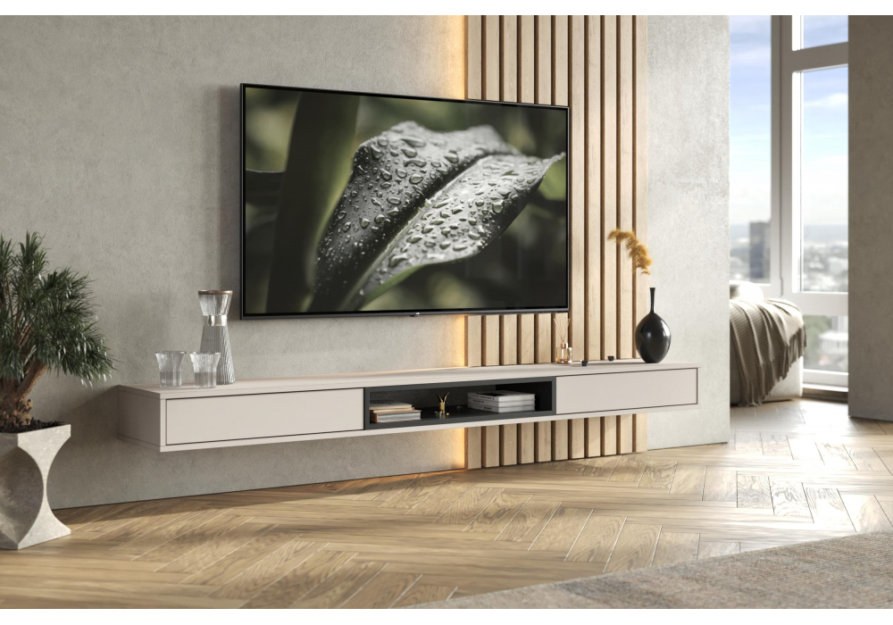 ТВ-тумба Делора 2,0 м кашемир / черный