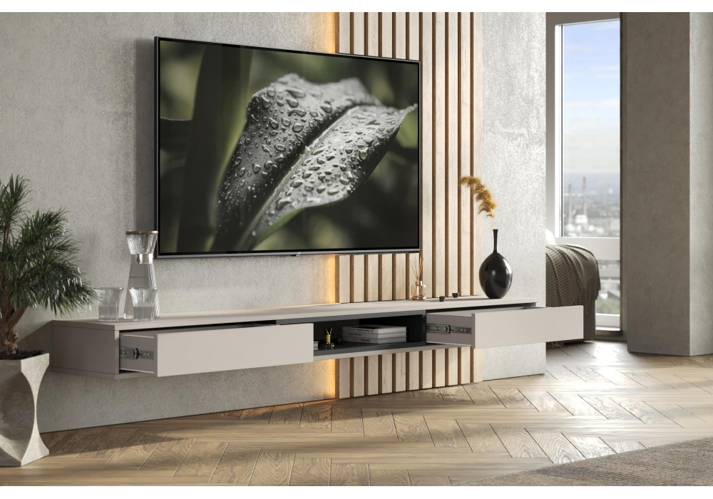 ТВ-тумба Делора 2,0 м кашемир / черный