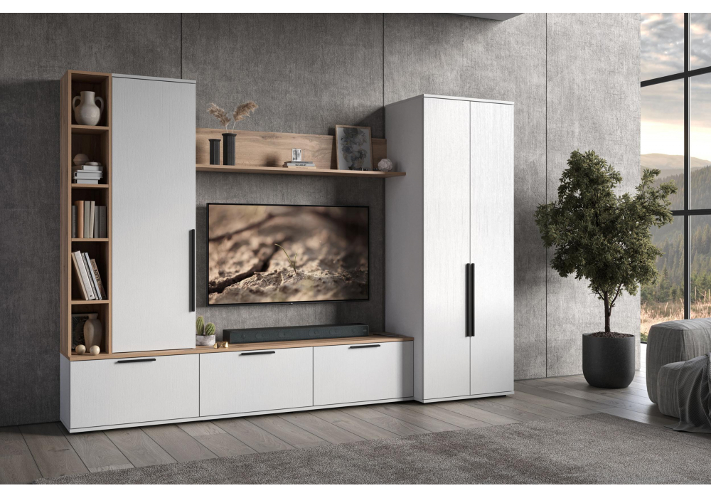 ТВ-тумба Филеста белый / дуб вотан