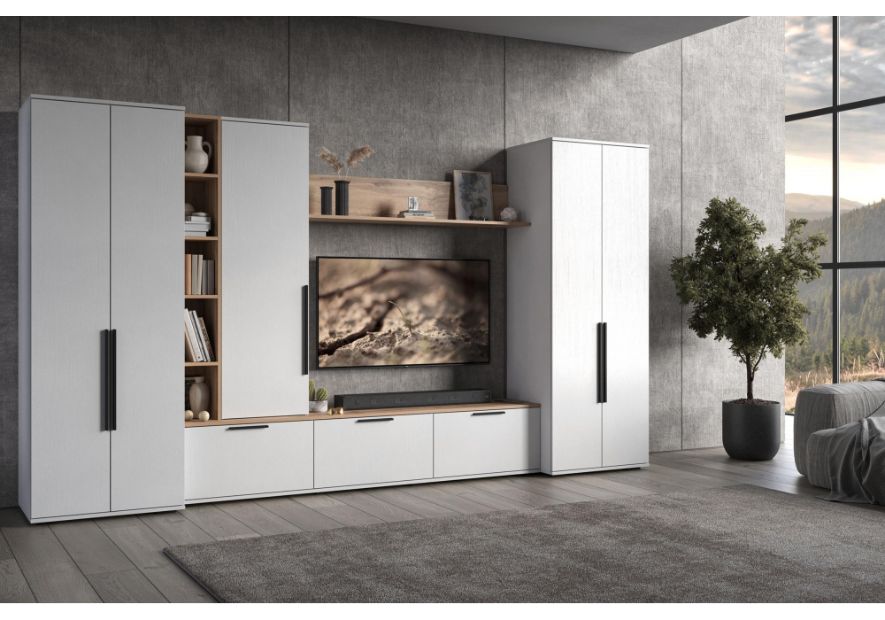 ТВ-тумба Филеста белый / дуб вотан