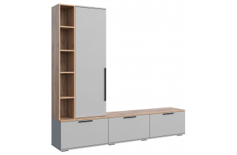 ТВ-тумба Филеста шиншилла серая / дуб вотан