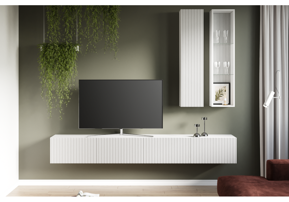 ТВ-тумба Гордиан 240 белый матовый / белый эгер