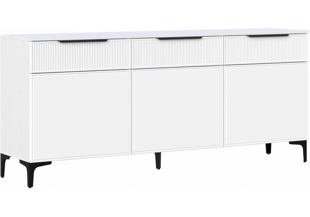 ТВ-тумба Иадама 3-ств. белый / белый софт