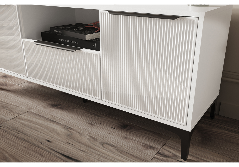 ТВ-тумба Иадама белый / белый глянец