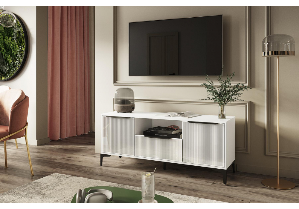 ТВ-тумба Иадама белый / белый глянец