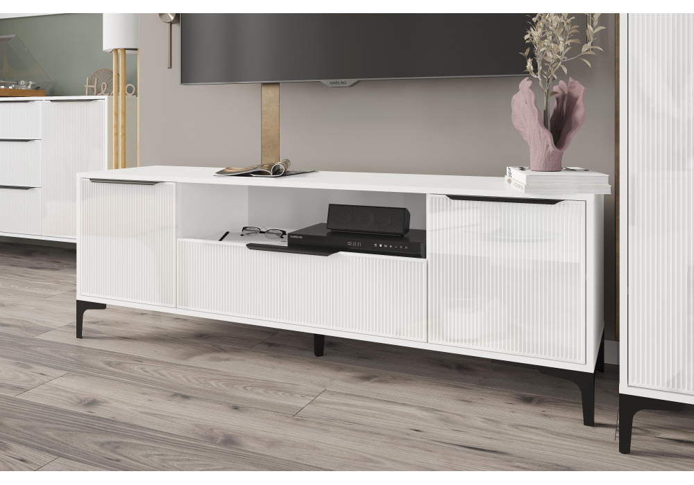 ТВ-тумба Иадама белый / белый глянец