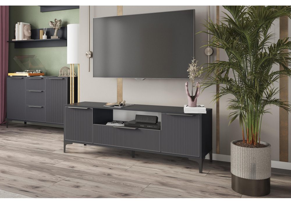 ТВ-тумба Иадама графит / графит софт