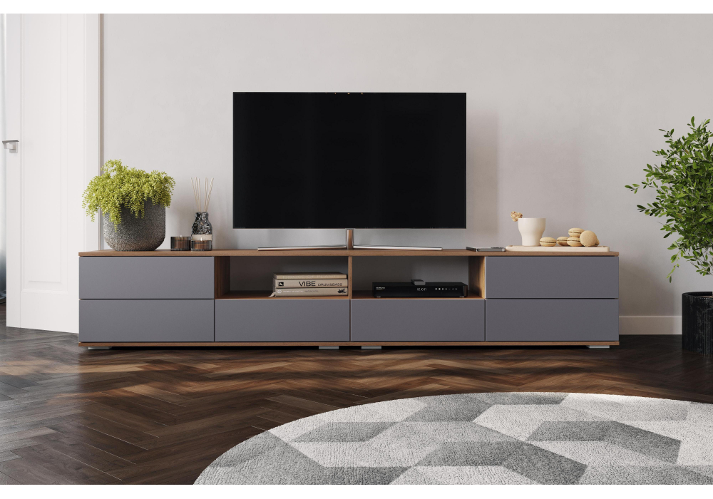 ТВ-тумба Маллоу дуб вотан / графит софт