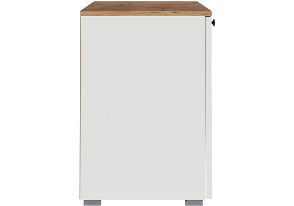 ТВ-тумба Опра белый шагрень / дуб золотой craft