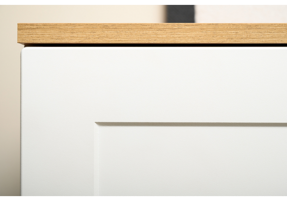 ТВ-тумба Опра белый шагрень / дуб золотой craft