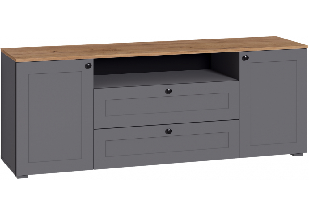 ТВ-тумба Опра серый графит / дуб золотой craft