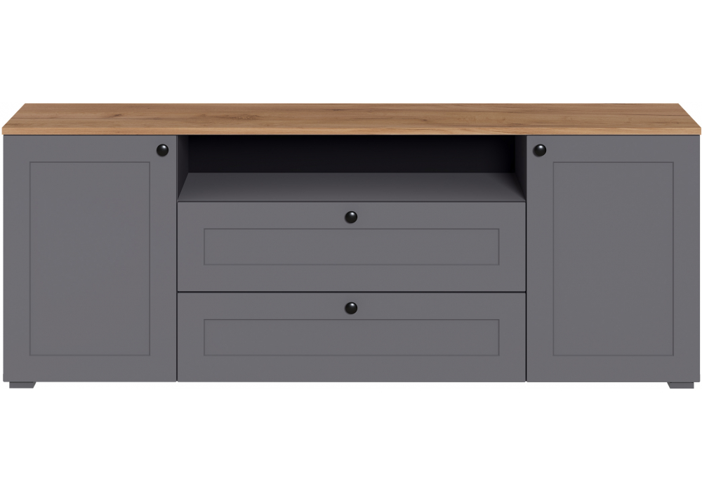 ТВ-тумба Опра серый графит / дуб золотой craft