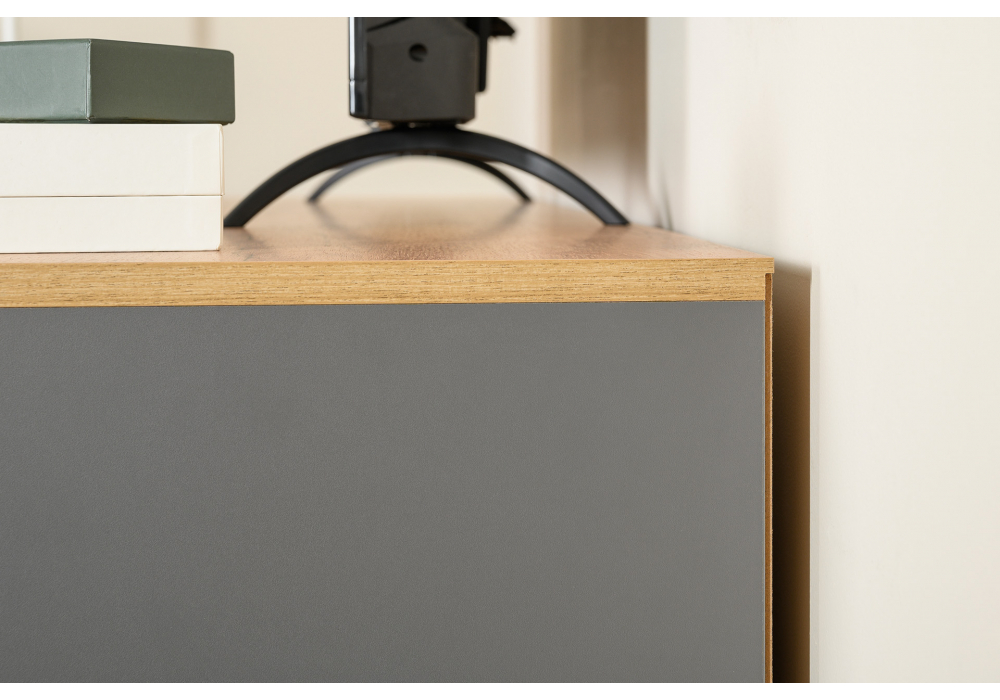 ТВ-тумба Опра серый графит / дуб золотой craft