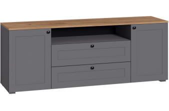 ТВ-тумба Опра серый графит / дуб золотой craft