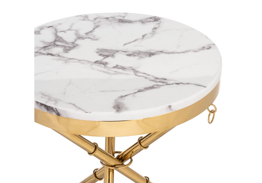 Журнальный столик Monika 50х55 marble / gold